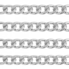 DQ Metal belcher chain curb links 13mm Antique silver